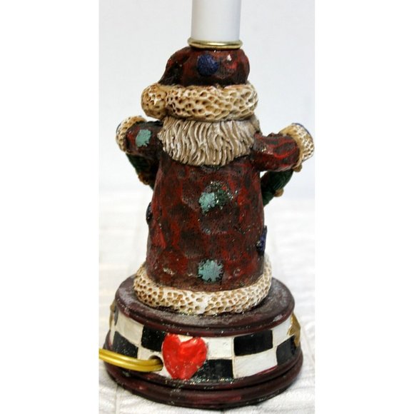 Faux Carved Wood Christmas Santa Table Accent Lamp Holiday Decor Night Light - Picture 3 of 9
